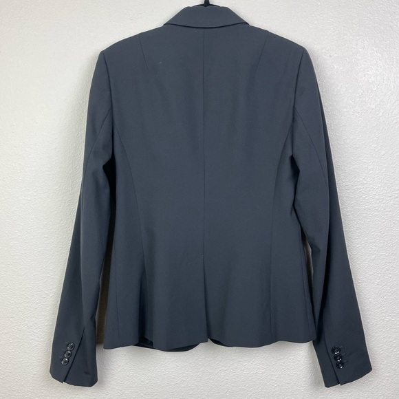 Banana Republic Women's 2 TALL Black Italian Washable Wool Blazer Coat 267508 - Picture 13 of 16